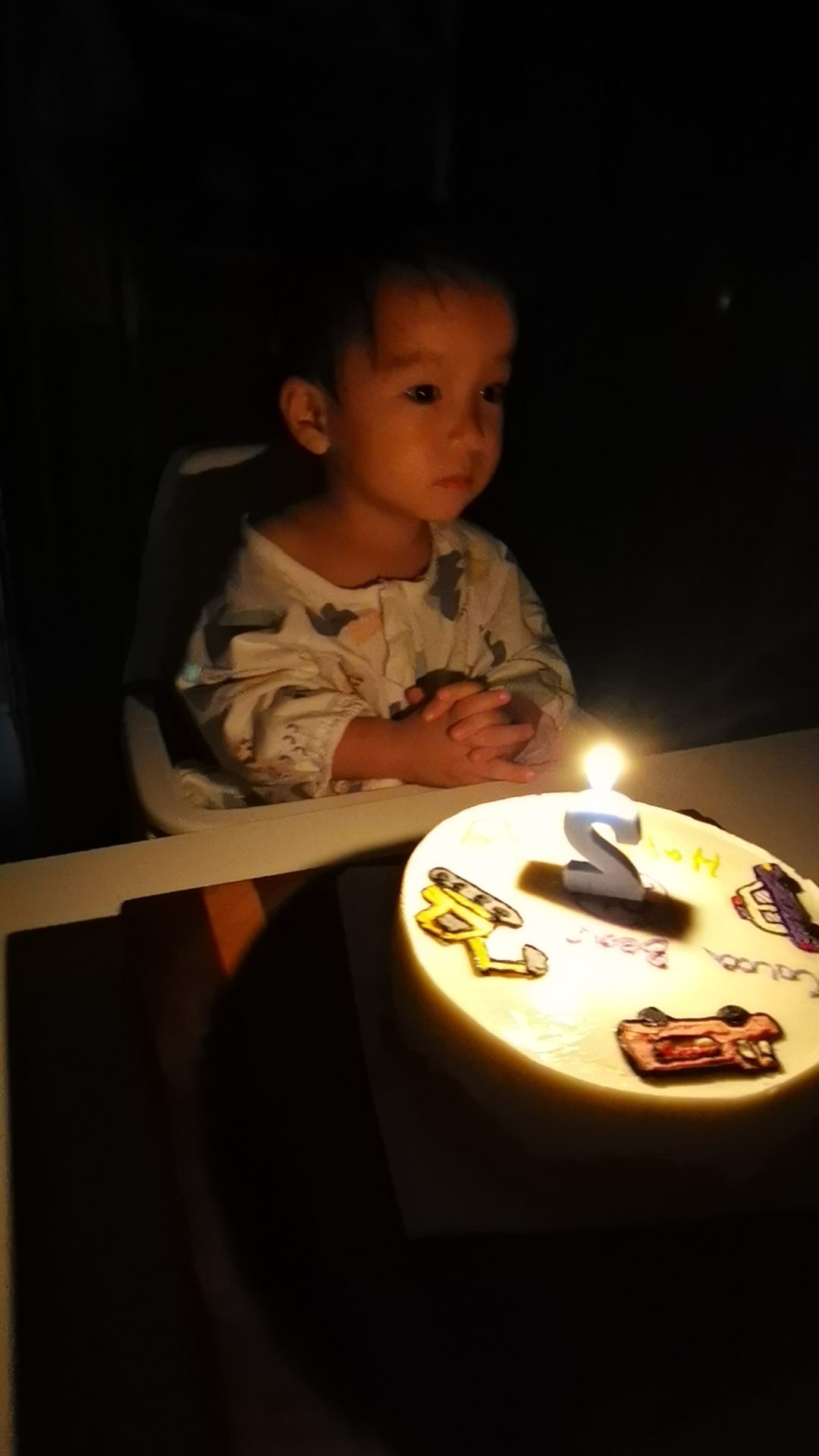 Cocoa Bean is making a wish.