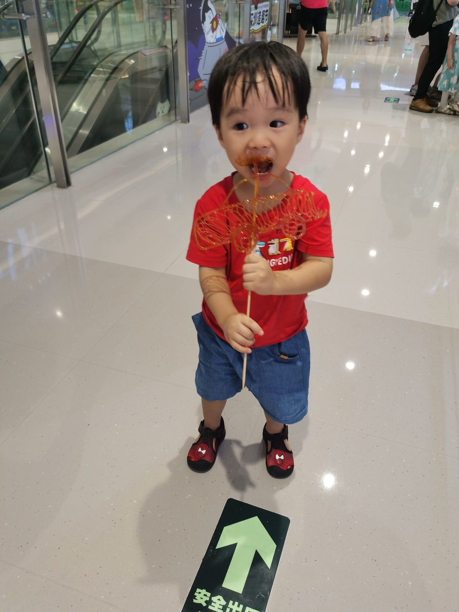 Cocoa Bean is at the baking class.